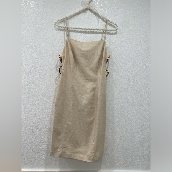 Anthropologie Smocked Linen Blend Mini Dress size XS - Picture 4 of 7